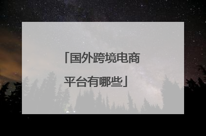 国外跨境电商平台有哪些