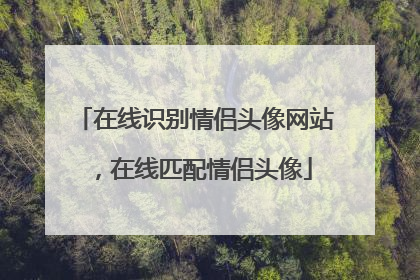 在线识别情侣头像网站,在线匹配情侣头像