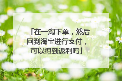 在一淘下单,然后回到淘宝进行支付,可以得到返利吗