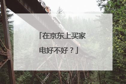在京东上买家电好不好?