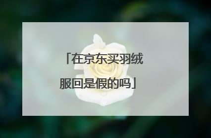 在京东买羽绒服回是假的吗