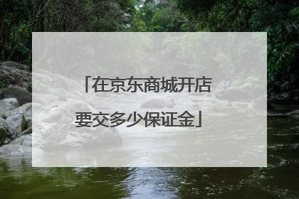 在京东商城开店要交多少保证金
