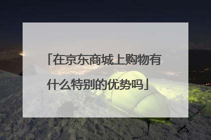 在京东商城上购物有什么特别的优势吗