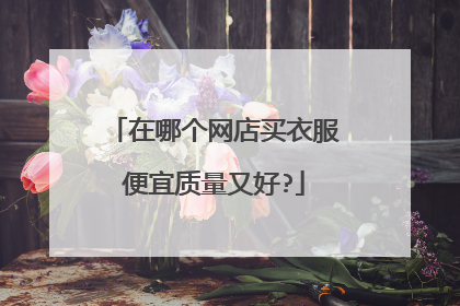 在哪个网店买衣服便宜质量又好?
