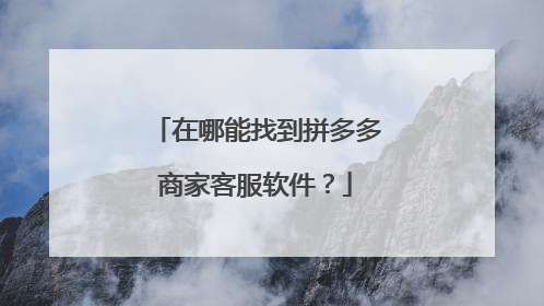 在哪能找到拼多多商家客服软件？