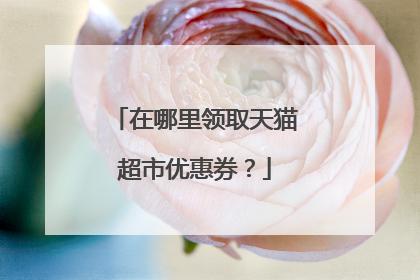在哪里领取天猫超市优惠券？