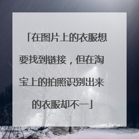 在图片上的衣服想要找到链接，但在淘宝上的拍照识别出来的衣服却不一