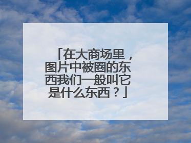 在大商场里,图片中被圈的东西我们一般叫它是什么东西?