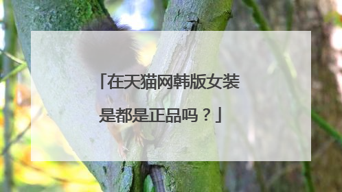 在天猫网韩版女装是都是正品吗?