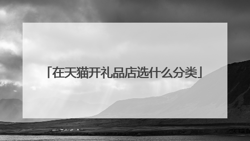 在天猫开礼品店选什么分类
