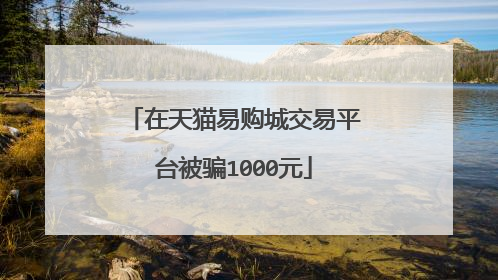 在天猫易购城交易平台被骗1000元