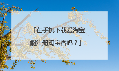 在手机下载爱淘宝能注册淘宝客吗?