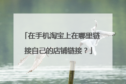 在手机淘宝上在哪里链接自己的店铺链接?