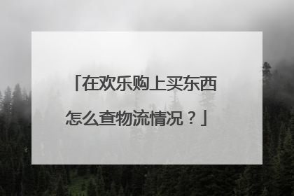 在欢乐购上买东西怎么查物流情况?