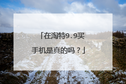 在淘特9.9买手机是真的吗?