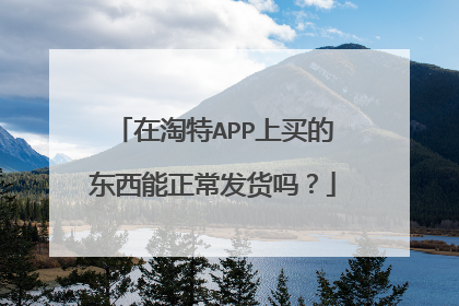在淘特APP上买的东西能正常发货吗?