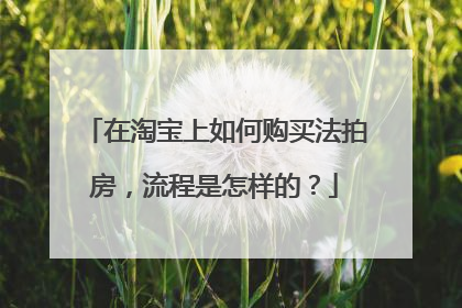在淘宝上如何购买法拍房,流程是怎样的?