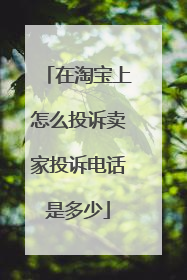 在淘宝上怎么投诉卖家投诉电话是多少