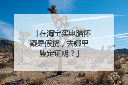 在淘宝买电脑怀疑是假货,去哪里鉴定证明?