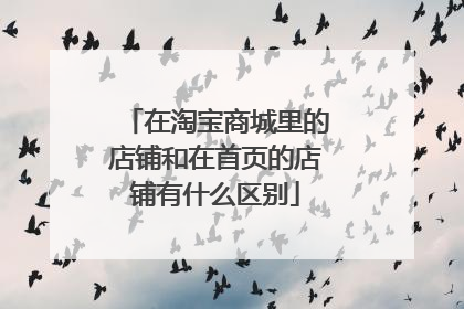 在淘宝商城里的店铺和在首页的店铺有什么区别