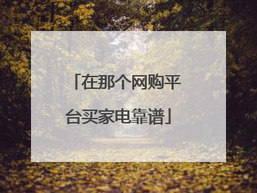 在那个网购平台买家电靠谱