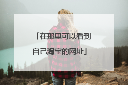在那里可以看到自己淘宝的网址