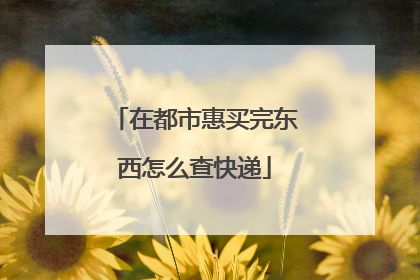 在都市惠买完东西怎么查快递