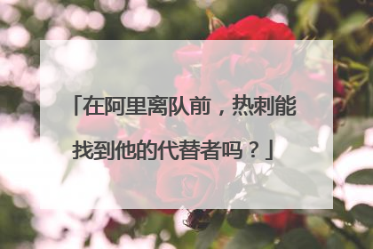在阿里离队前,热刺能找到他的代替者吗?