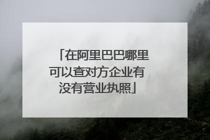 在阿里巴巴哪里可以查对方企业有没有营业执照