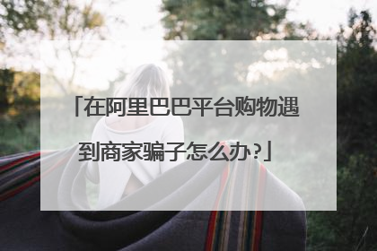 在阿里巴巴平台购物遇到商家骗子怎么办?