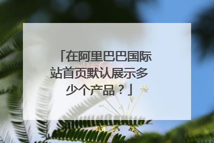在阿里巴巴国际站首页默认展示多少个产品?