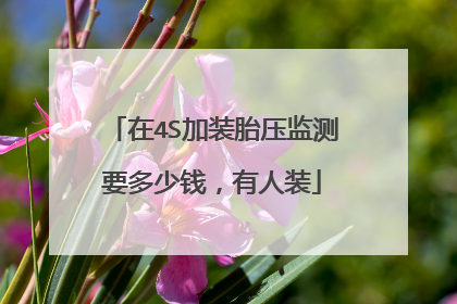 在4S加装胎压监测要多少钱,有人装