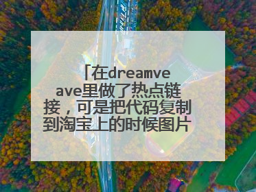在dreamveave里做了热点链接，可是把代码复制到淘宝上的时候图片就显示不了，链接还可以，求解