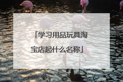 学习用品玩具淘宝店起什么名称