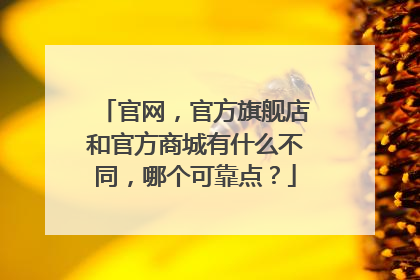 官网,官方旗舰店和官方商城有什么不同,哪个可靠点?