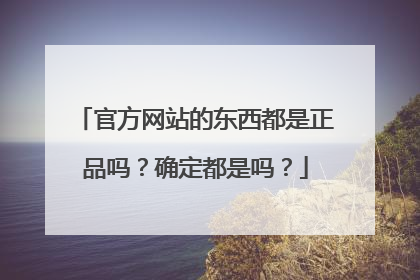 官方网站的东西都是正品吗?确定都是吗?