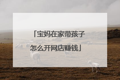 宝妈在家带孩子怎么开网店赚钱