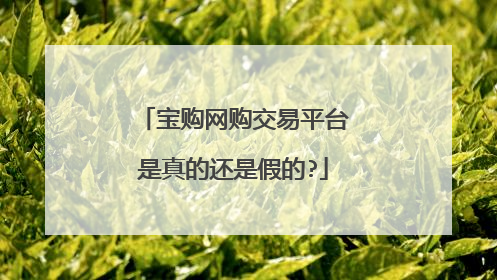 宝购网购交易平台是真的还是假的?