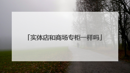实体店和商场专柜一样吗