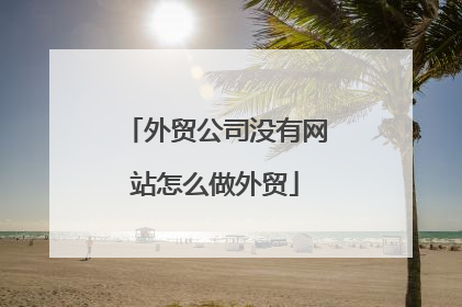 外贸公司没有网站怎么做外贸