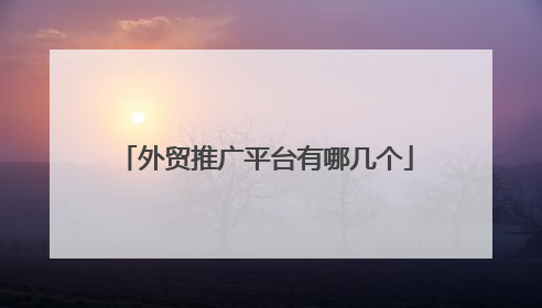 外贸推广平台有哪几个