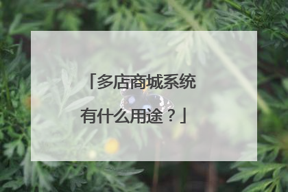 多店商城系统有什么用途？