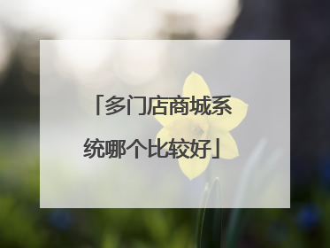 多门店商城系统哪个比较好