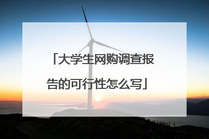 大学生网购调查报告的可行性怎么写