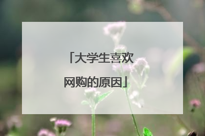 大学生喜欢网购的原因