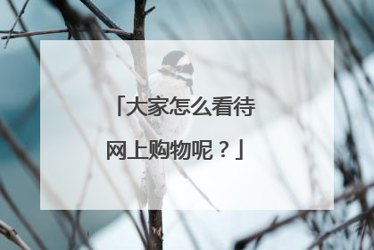 大家怎么看待网上购物呢?