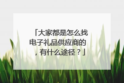 大家都是怎么找电子礼品供应商的,有什么途径?