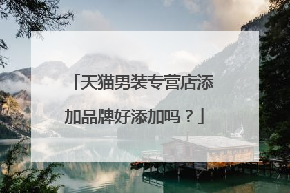 天猫男装专营店添加品牌好添加吗?