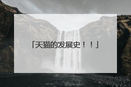 天猫的发展史!!