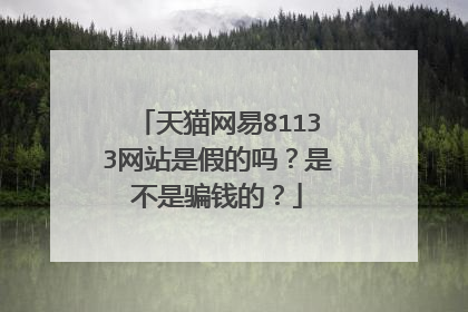 天猫网易81133网站是假的吗？是不是骗钱的？